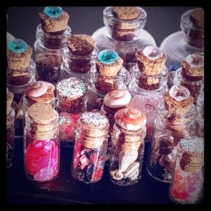 9 Mini Mermaid/Fairy Dust/Wish Bottles